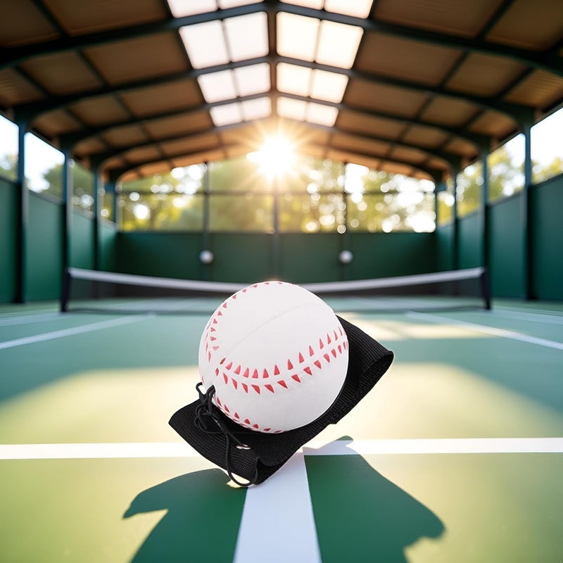 aoukoslt Wrist Return Ball, Sports Wrist Ball, Baseball On A String Rubber Rebound Wristband, Durable Elastic String Attached Rebound Balls - Image 3